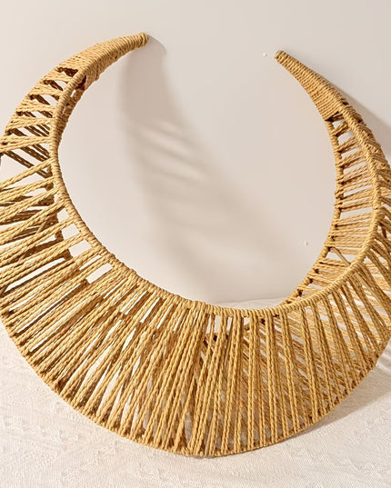 Crescent Moon Open-Lattice Lampshade