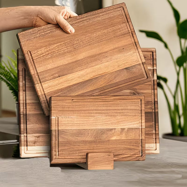 Rectangular Chopping Board Set with Stand