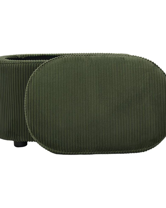 Ribbed Storage Stool with Removable Lid