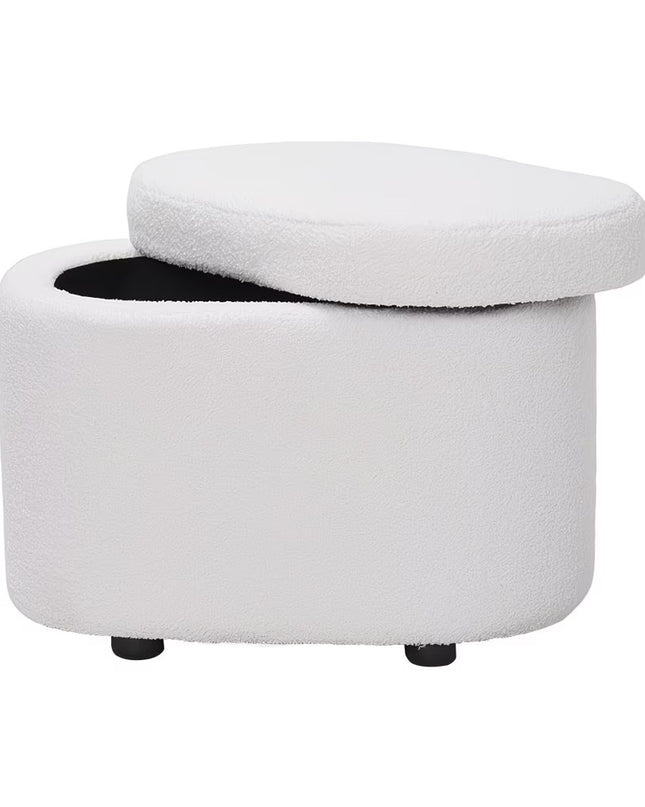 Ribbed Storage Stool with Removable Lid