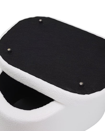 Ribbed Storage Stool with Removable Lid