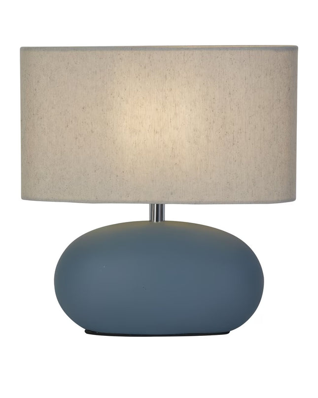 Round Table Lamp with Cylindrical Shade