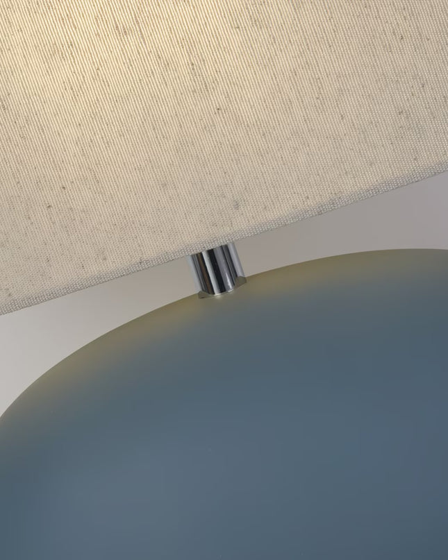 Round Table Lamp with Cylindrical Shade