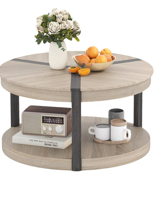 Round Two-Tier Coffee Table