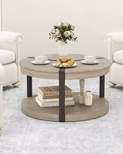 Round Two-Tier Coffee Table