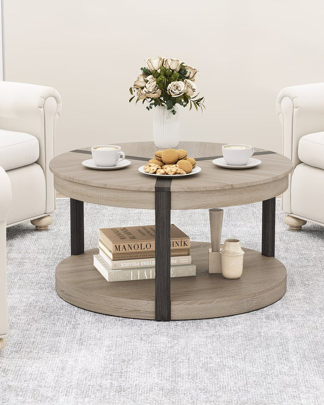 Round Two-Tier Coffee Table