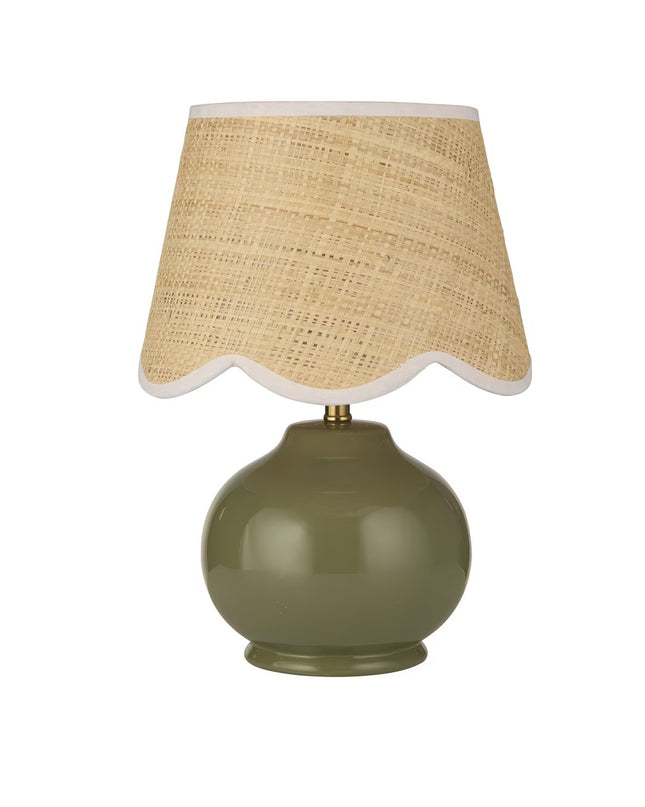 Table Lamp with Woven Shade