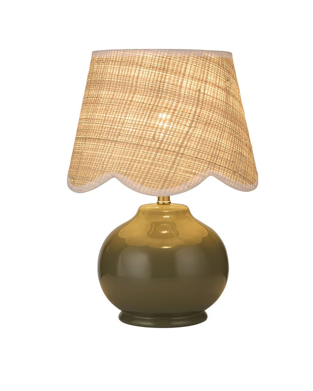 Table Lamp with Woven Shade